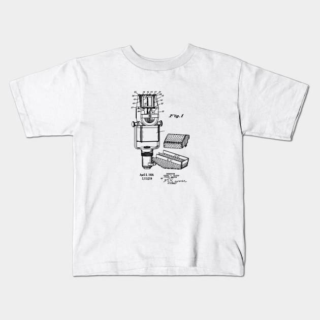 Vintage Microphone Invention Patent 1938 Kids T-Shirt by MadebyDesign